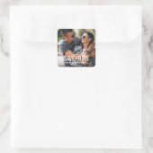 Foto "personalisierte Namen" Vielen Dank Quadratischer Aufkleber (Tasche)