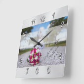 Foto, personalisierte quadratische wanduhr (Winkel)