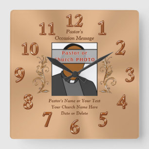 Foto, personalisierte quadratische wanduhr
