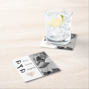 Foto Personalisierte Vater Untersetzer   Vatertag