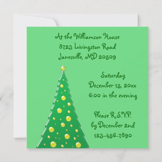 Foto Personalisierte Weihnachts-Party Einladungen (Rückseite)