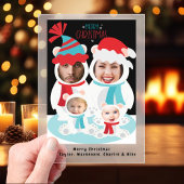 Foto Personalisierte Weihnachtsbärenfamilie Acryleinladungen