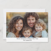 Foto Personalisierte Weihnachtskarte Feiertagskarte (Vorderseite)