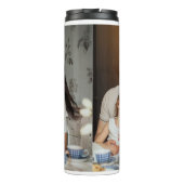 Foto Personalisierter Foto hinzufügen Thermosbecher (Rückseite)