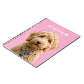 Foto personalisierter Hunde Name - BESCHREIBUNG LE Notizblock (Linke Seite)