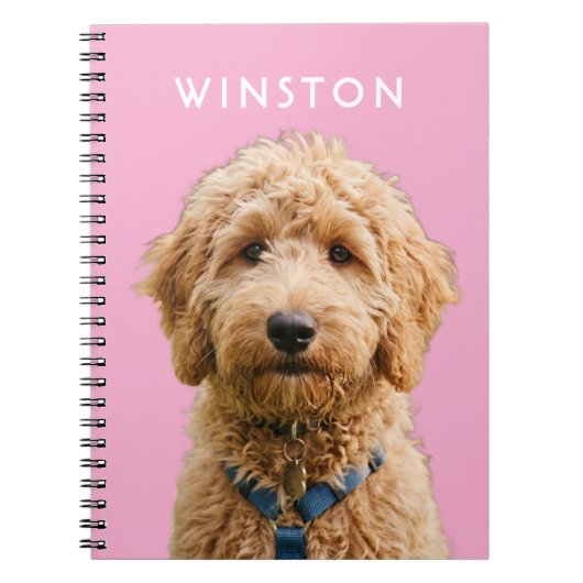 Foto personalisierter Hunde Name - BESCHREIBUNG LE Notizblock (Vorderseite)