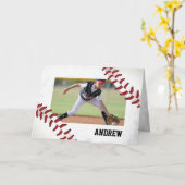 Foto-personalisierter Name, Andrew-Geburtstag Karte (Gelbe Blume)