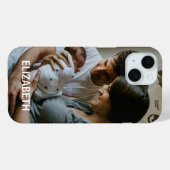 Foto Personalisierter Name Custom Case-Mate iPhone Hülle (Rückseite (Horizontal))