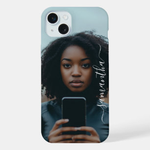 Foto personalisierter Schriftname iPhone 15 Plus Hülle