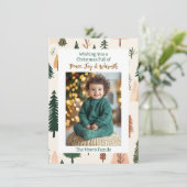 Foto | Personalisierter Weihnachtsbaum Karte (Stehend Vorderseite)