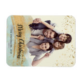 Foto personalisierter Weihnachtsmagnet, Goldminze Magnet (Horizontal)