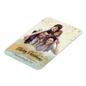 Foto personalisierter Weihnachtsmagnet, Goldminze Magnet (Linke Seite)