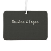 Foto Personalisiertes Herz geformt Autolufterfrischer (Rückseite)