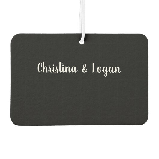 Foto Personalisiertes Herz geformt Autolufterfrischer (Rückseite)