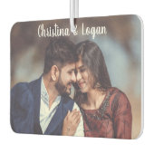 Foto Personalisiertes Herz geformt Autolufterfrischer (Links)