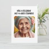 Foto Personalizada 90 Años Fiesta de Cumpleaños Einladung (Stehend Vorderseite)