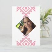 Foto Personalizada Invitación de 40 Años Aztec Einladung (Stehend Vorderseite)