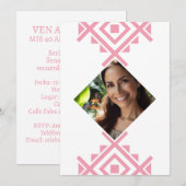 Foto Personalizada Invitación de 40 Años Aztec Einladung (Vorne/Hinten)