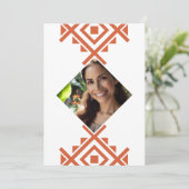 Foto Personalizada Invitación de 40 Años Aztec Einladung (Stehend Vorderseite)