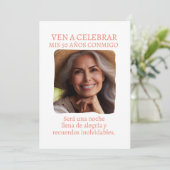 Foto Personalizada Invitación de 50 Años Einladung (Stehend Vorderseite)
