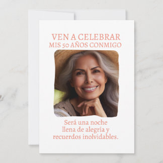 Foto Personalizada Invitación de 50 Años Einladung
