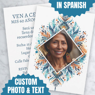 Foto Personalizada Invitación de 60 Años Muster Einladung