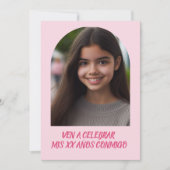 Foto Personalizada Invitación de Cumpleaños Einladung (Vorderseite)