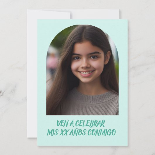 Foto Personalizada Invitación de Cumpleaños Einladung (Vorderseite)