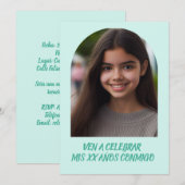 Foto Personalizada Invitación de Cumpleaños Einladung (Vorne/Hinten)