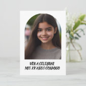 Foto Personalizada Invitación de Cumpleaños Einladung (Stehend Vorderseite)
