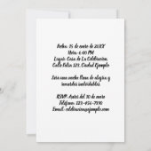 Foto Personalizada Invitación de Cumpleaños Einladung (Rückseite)