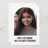 Foto Personalizada Invitación de Cumpleaños Einladung (Vorne/Hinten)