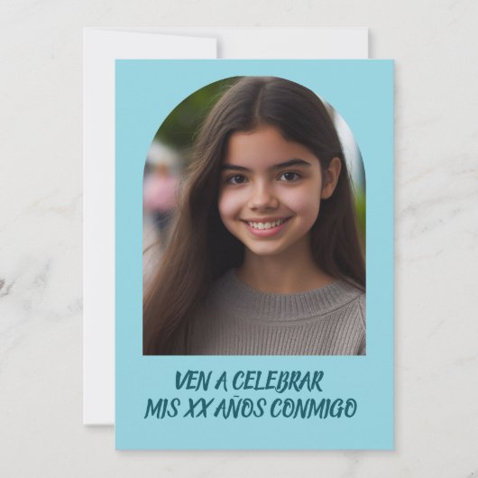 Foto Personalizada Invitación de Cumpleaños Einladung (Vorderseite)