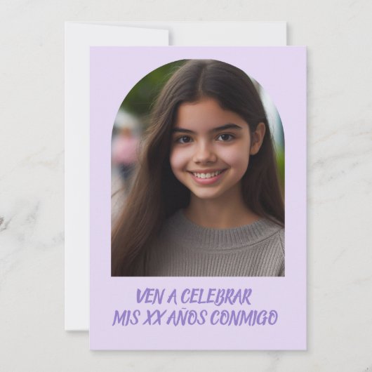Foto Personalizada Invitación de Cumpleaños Einladung (Vorderseite)
