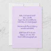 Foto Personalizada Invitación de Cumpleaños Einladung (Rückseite)