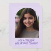 Foto Personalizada Invitación de Cumpleaños Einladung (Vorne/Hinten)