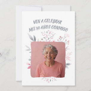Foto Personalizada Mis 80 Años - 80 Jahre benutzer Einladung