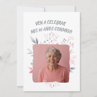 Foto Personalizada Mis 80 Años - 80 Jahre benutzer Einladung
