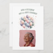 Foto Personalizada Mis 85 Años - 85 Jahre benutzer Einladung (Vorne/Hinten)