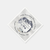 Foto Personalize 60 th Diamond Anniversary Napkins Serviette (Ecke)