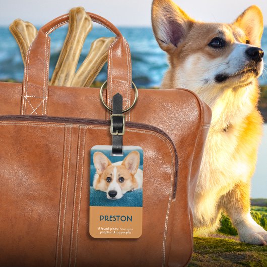 Foto Pet Carrier Tag Gepäckanhänger