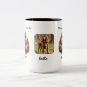 Foto Pet Cocker Spaniel personalisieren Zweifarbige Tasse (Mittel)