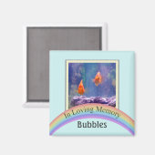 Foto-Pet-Memorial (Aqua) Magnet (Vorderseite/Rückseite)
