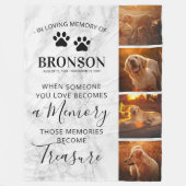 Foto Pet Memorial Keepake Marmor Fleecedecke (Vorderseite)