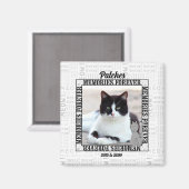 Foto-Pet-Memorial von Cat verblichener Hintergrund Magnet (Vorderseite/Rückseite)