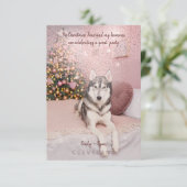 Foto Pet Raffiniertes Weihnachtsfest Party Einladung (Stehend Vorderseite)