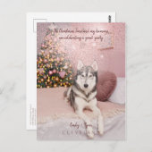 Foto Pet Raffiniertes Weihnachtsfest Party Postkarte (Vorne/Hinten)