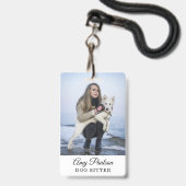 Foto-Pet-Services-Abzeichen für Hunde Ausweis (Vorderseite mit Lanyard)