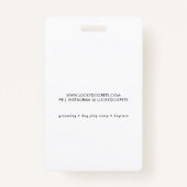 Foto-Pet-Services-Abzeichen für Hunde-Trainer Ausweis (Rückseite)