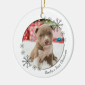 Foto Pet's First Christmas Keramik Ornament (Links)